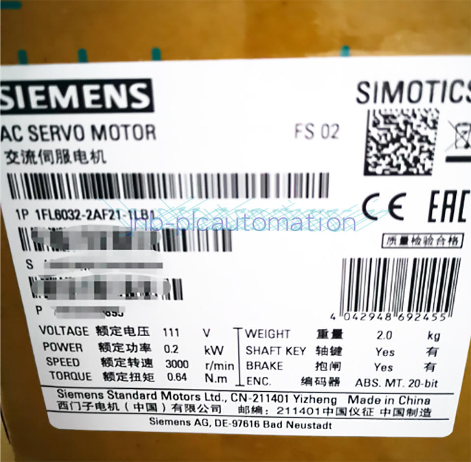 1PCS NEW Siemens Servo Motor 1FL6032-2AF21-1LB1