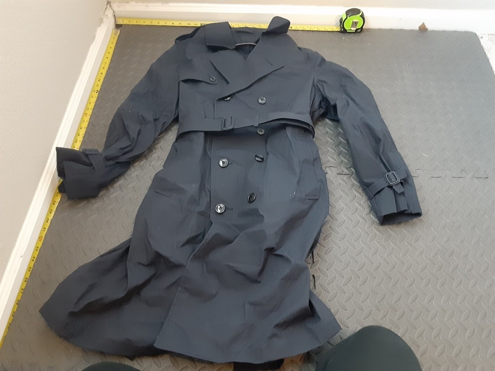 Defense Logistics Agency Men's Trench Coat Defender Collection Blue Sz 40L #S193-image