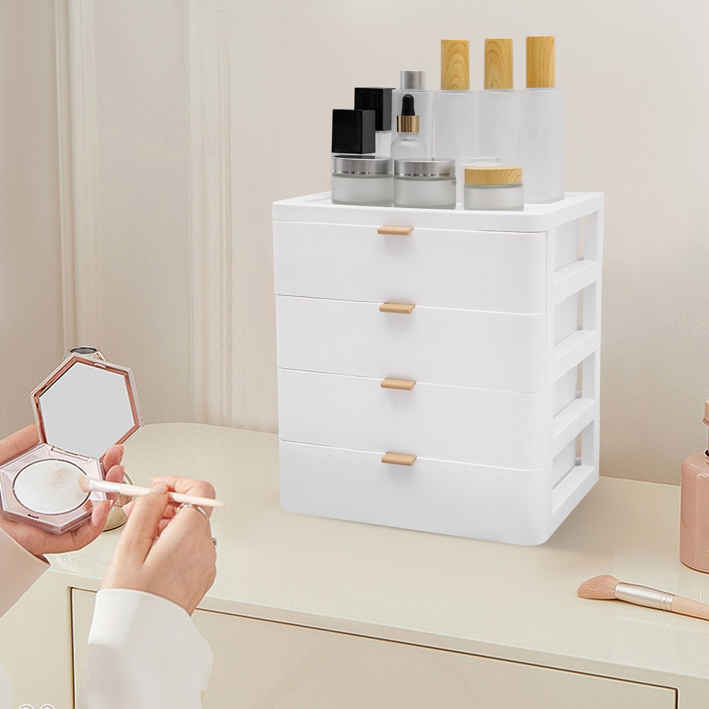 Tabletop Mount Storage Box Desk Organizer with Drawer 26x20.2x29cm for Office and Home Organization