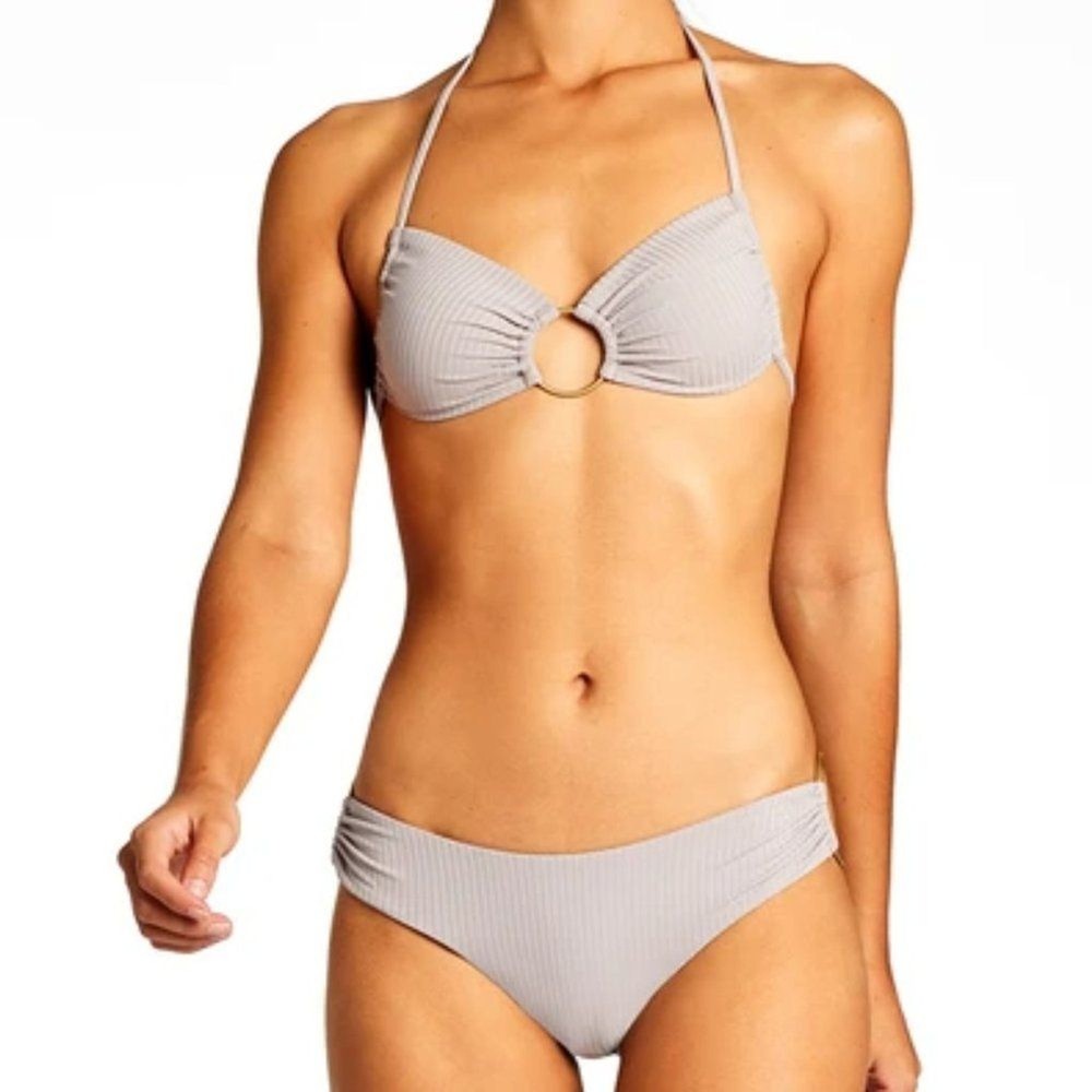 NWT Vitamin A Misty Lavender Superstar Ring Side Bikini BOTTOMS only Size 6/S