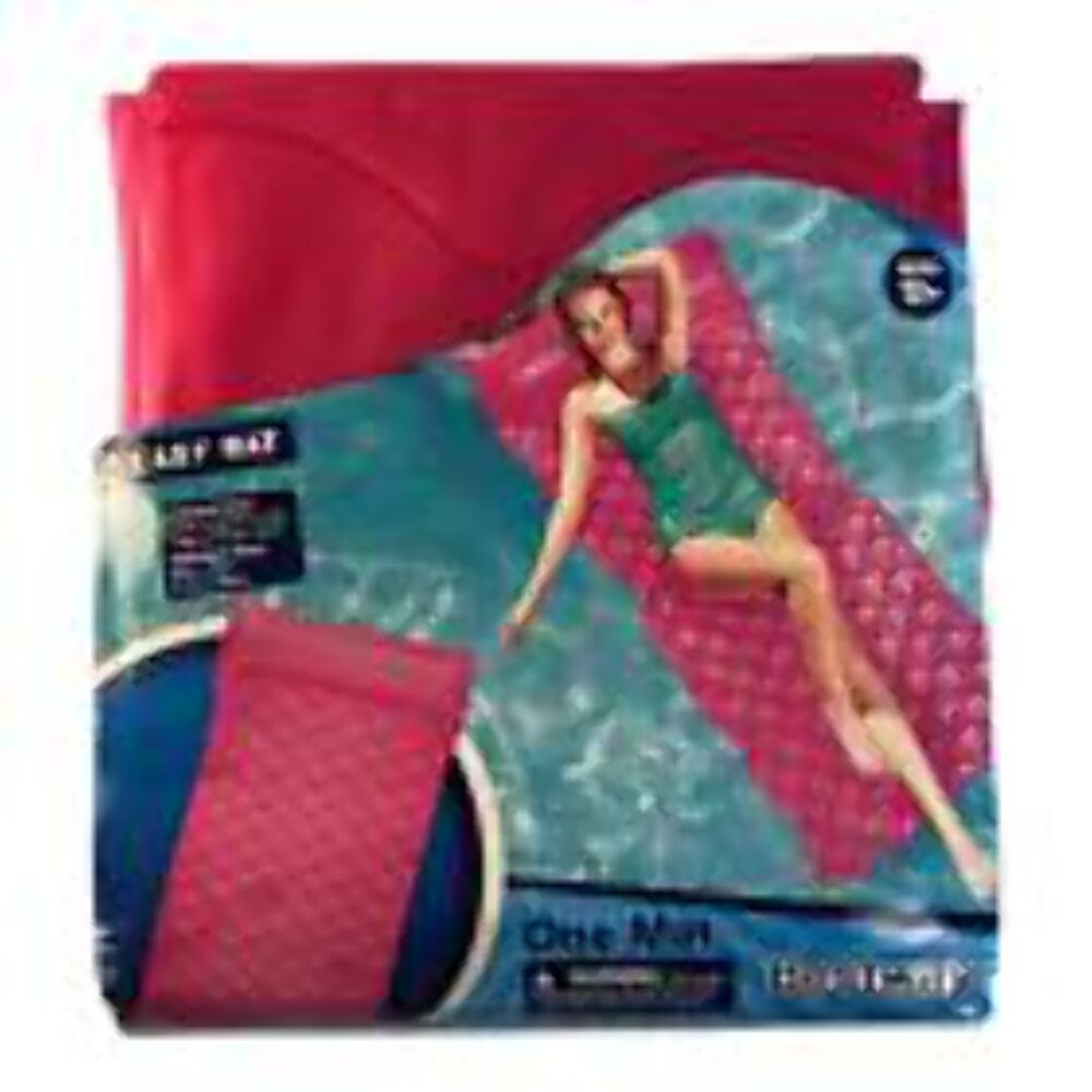 18412 - Easy Mat Pool Float Pink Inflatable Summer Accessory for Relaxation and