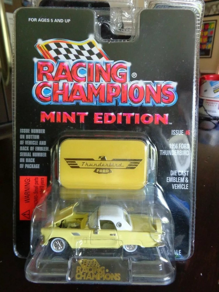 Racing Champions Mint Edition Issue #6 Yellow 1956 Ford Thunderbird 1:56 Scale