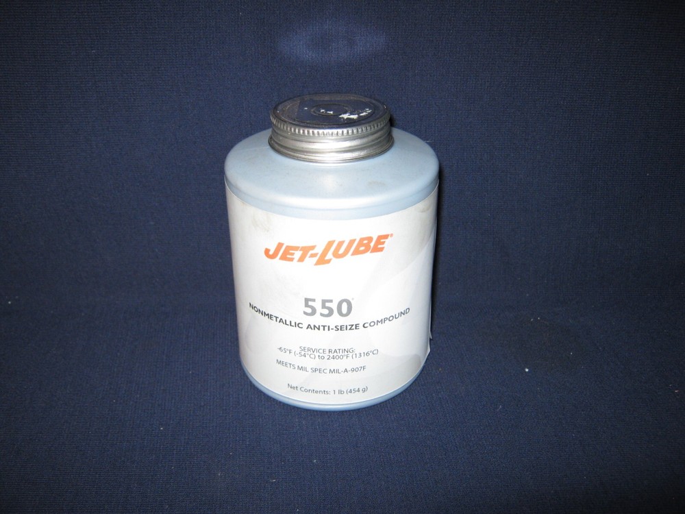 Jet-Lube 550 Non-Metallic Anti-Seize Compound 1 Lb Brush Top Can-Free Ship-Bin 4