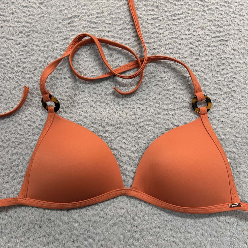 Pink Swim Triangle Womens Size Small Beach Swimwear Victoria Secret Tie Closure