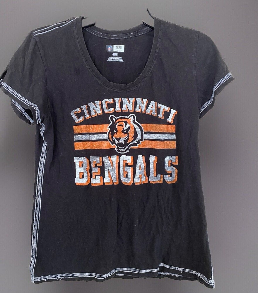 NFL Team Apparel Cincinnati Bengals Womens  T-Shirt Large Black