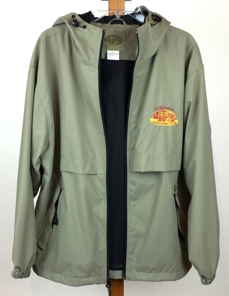 Overseas Adventurers Club Hooded Windbreaker Jacket for Men Women Hiking Lined-image