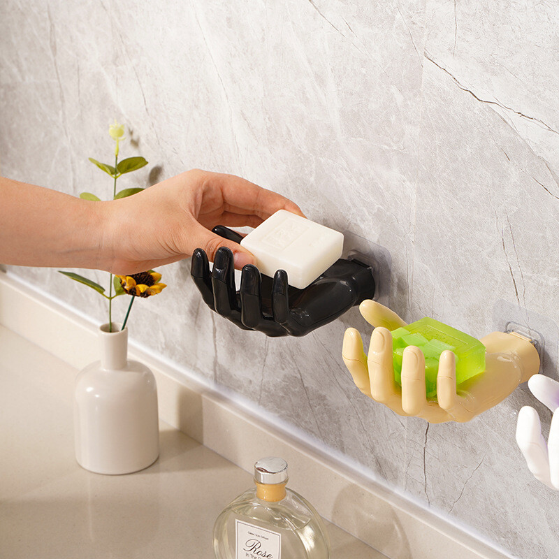 2 Pcs Heavy “Palm” Duty Adhesive Wall Hooks-Resin material