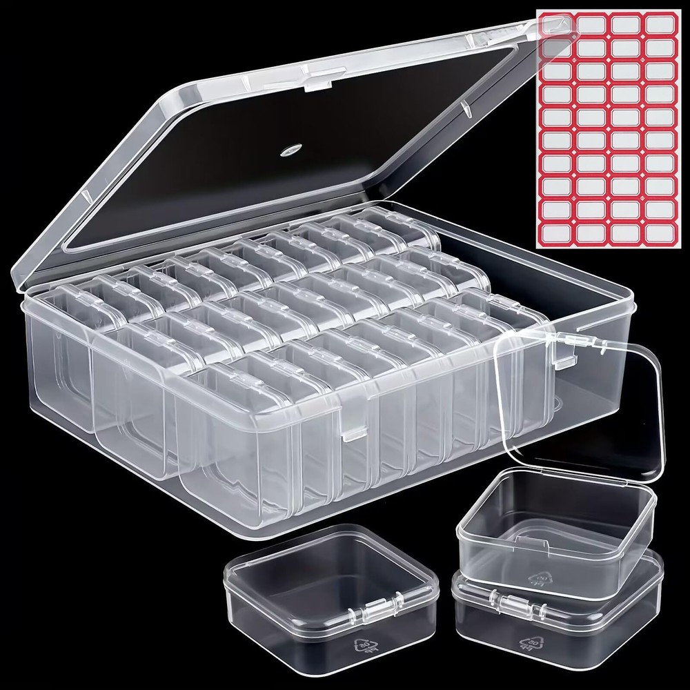 31-Piece Mini Bead Storage Box for Diamond Painting & Crafts with Clear Plastic Compartments  -image