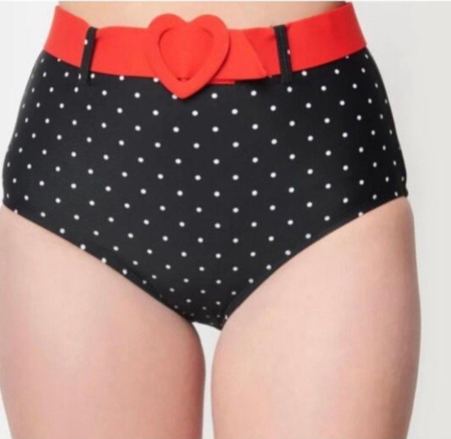 Emily the Strange Polka Dot Belted Swim Bottoms