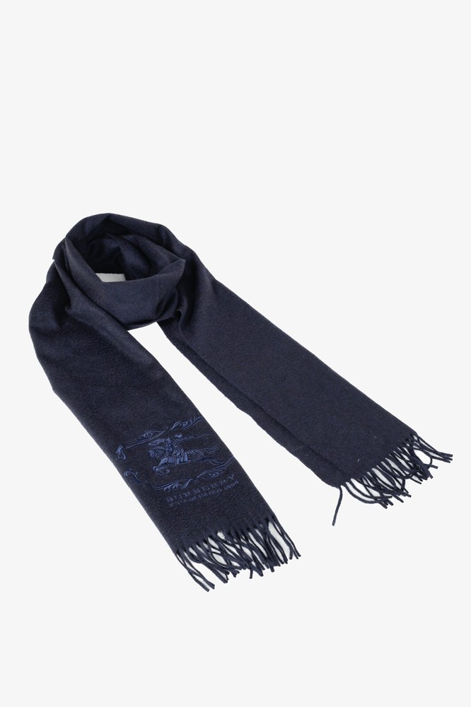Burberry Knight Dark Navy Cashmere Scarf for Men