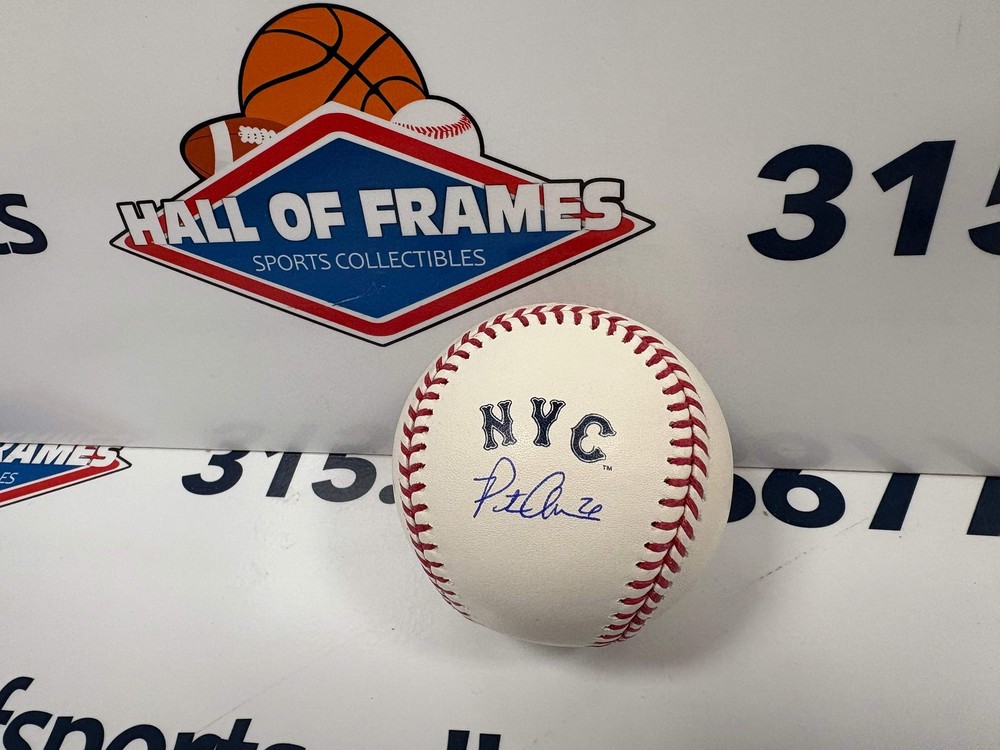 Pete Alonso Signed City Connect Signed Baseball - Fanatics Coa