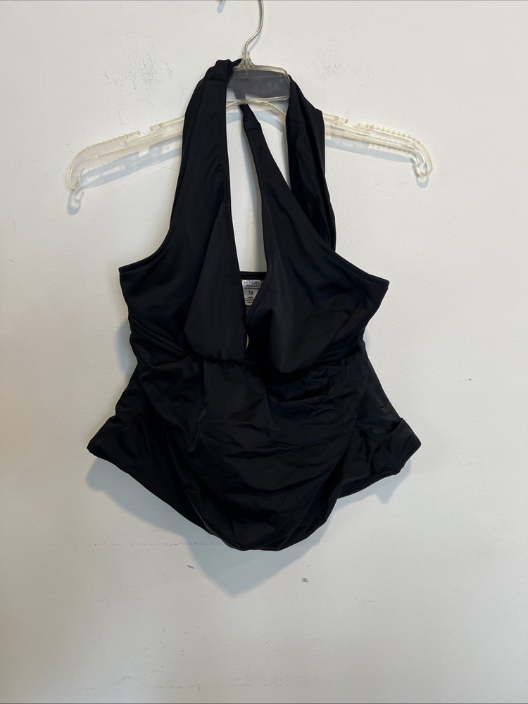 Venus Women’s Black Halter Style Swim Top Size 16