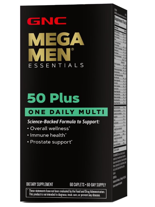 GNC Mega Men 50 Plus Multivitamin | Antioxidants, Heart & Prostate Support