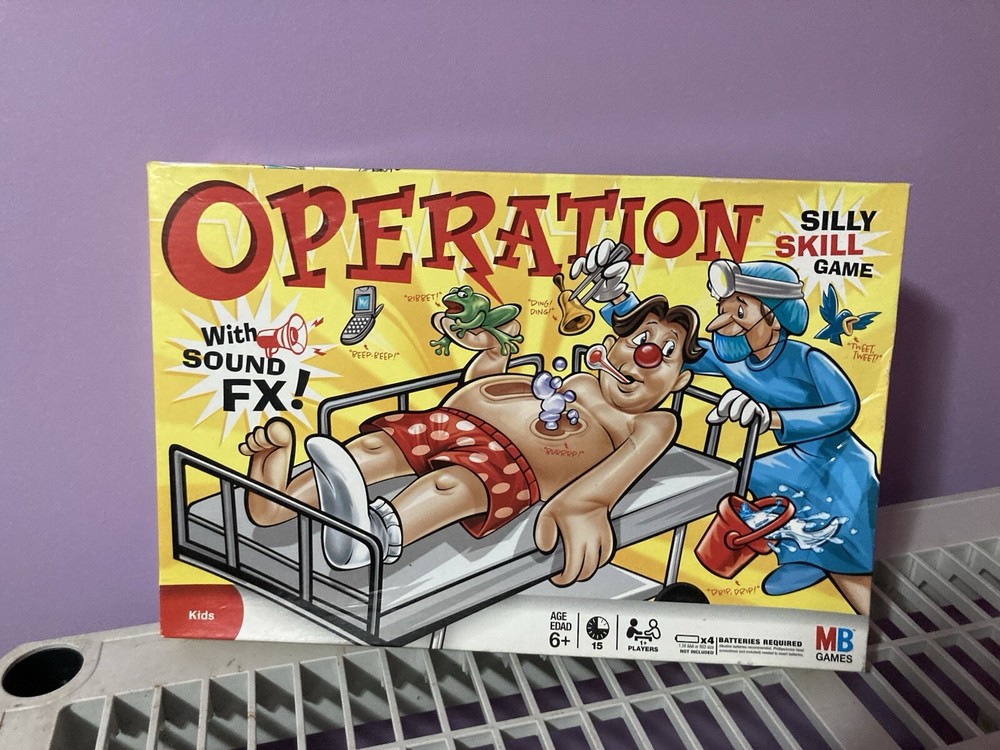 Milton Bradley 4545 Operation Game Incomplete for parts
