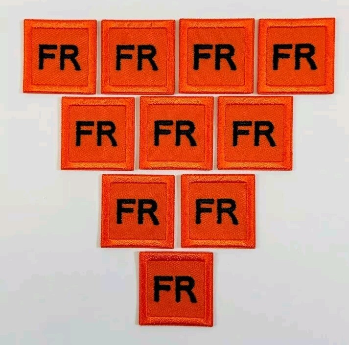 New 10 FR Clothing Patches Fire Retardant Pants Shirts Jacket Gloves Iron Or Sew