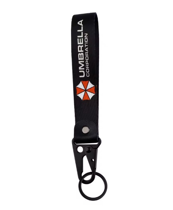 Resident Evil Umbrella Corporation Keychain Keyring Lanyard Wrist Strap