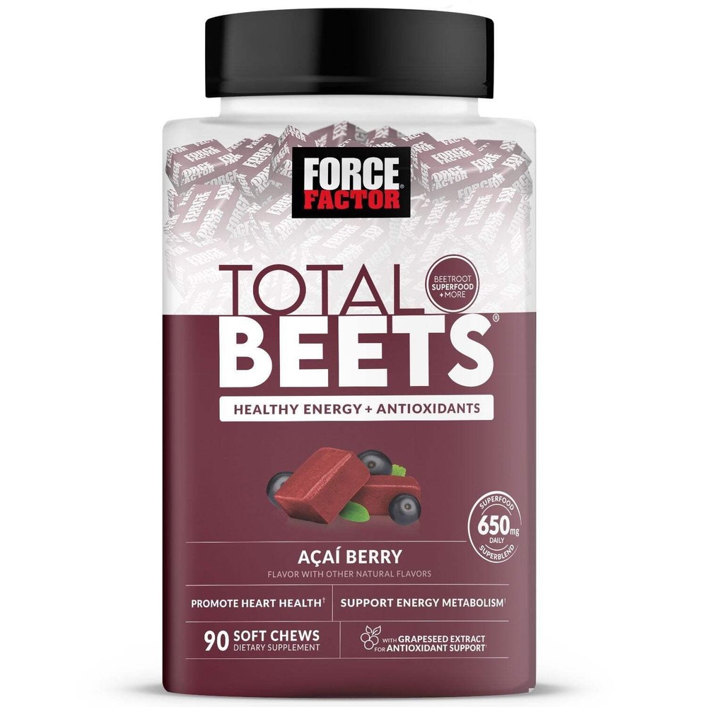Force Factor Total Beets Heart Health Soft Chews Açai Berry