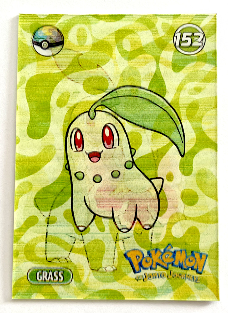 2024 POKEMON 3D Galactic Card #04 CHIKORITA BAYLEEF MEGANIUM Peru Lenticular