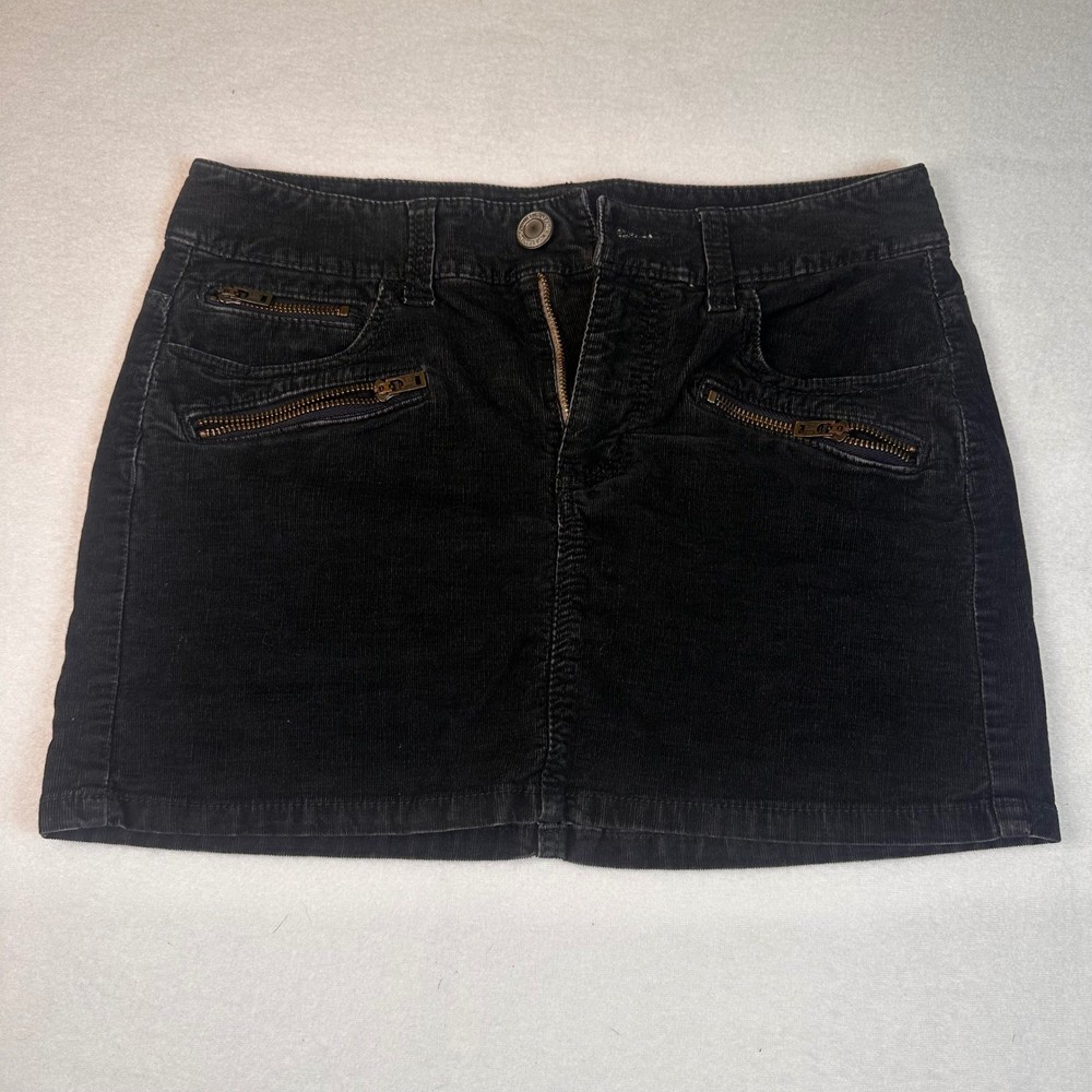 American Eagle Outfitters Mini Skirt Corduroy Womens Size 2 Zipper Pockets