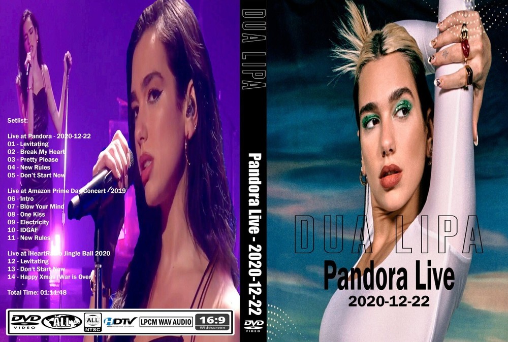 DUA LIPA PANDORA LIVE 12-22-2020 DVD!! KISS ELTON JOHN AC/DC JACKYL POISON