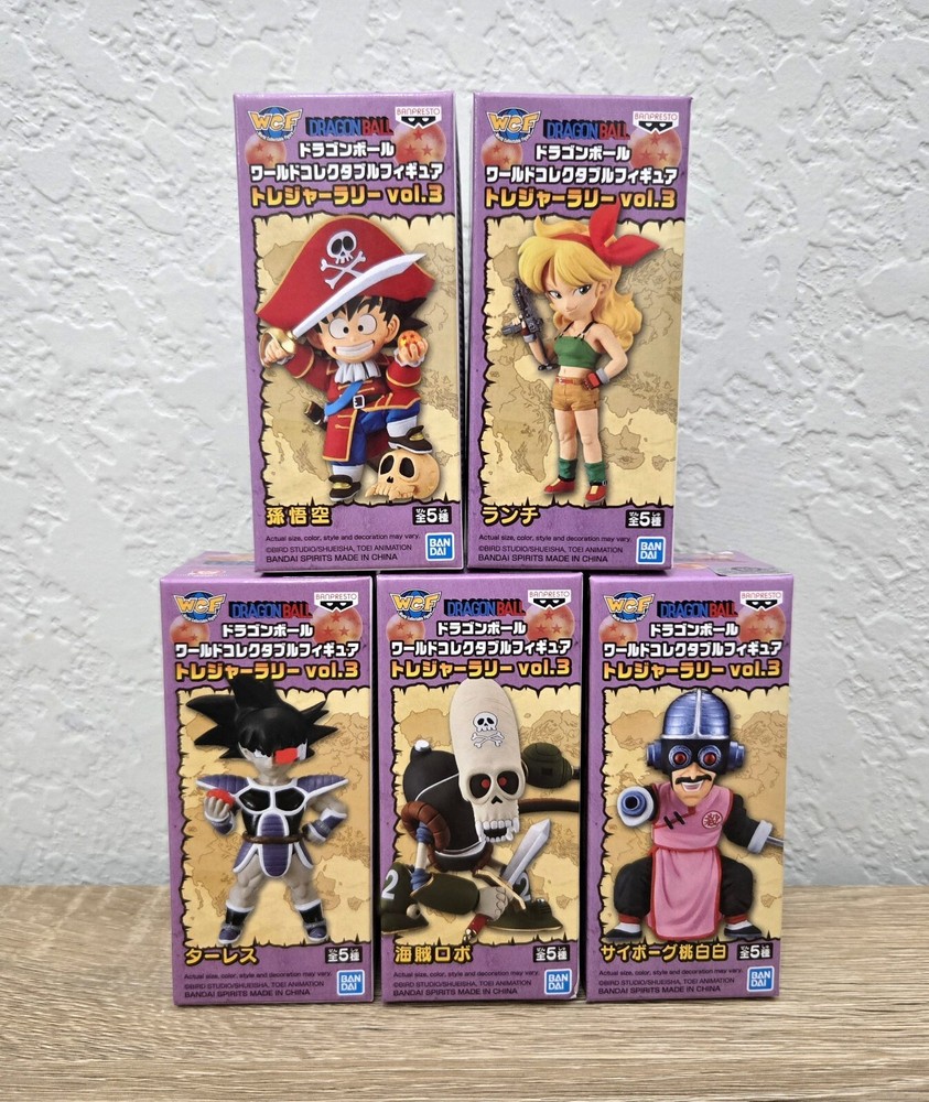 Dragon Ball WCF Treasure Rally Vol 3 Banpresto Figures COMPLETE SET OF 5 - NIB