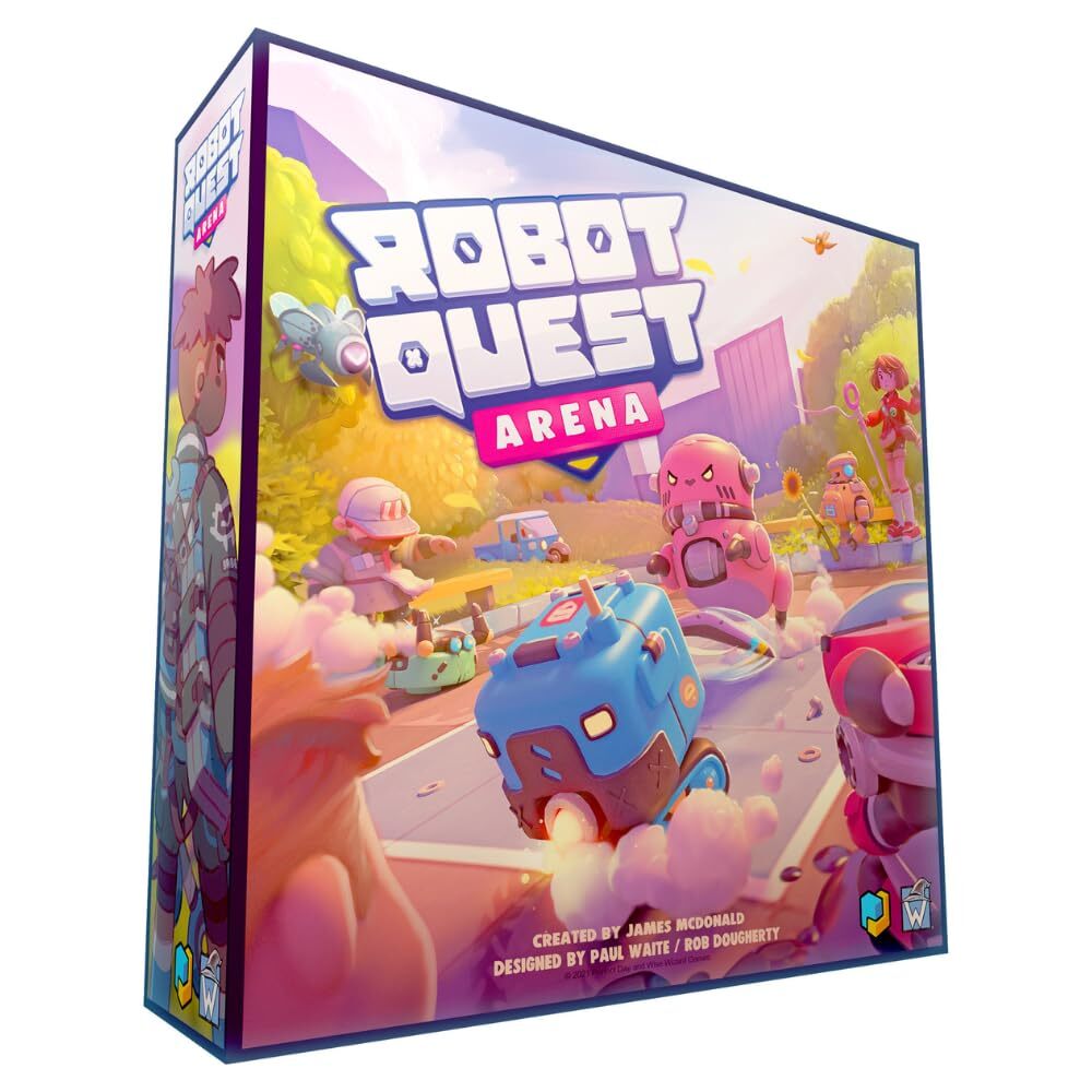Wise Wizard Games Robot Quest Arena Deckbuilding Strategy Board Game for Adventure and Tactical Play