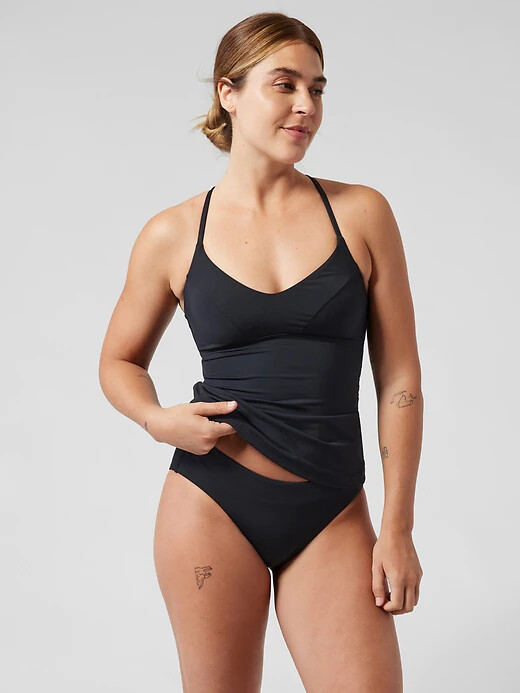 ATHLETA S Triangle Tankini A - C Small Black NWT #531207