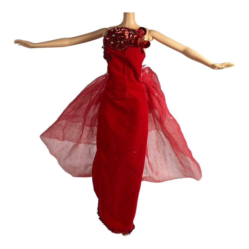 Barbie Red Elegant Dress Doll