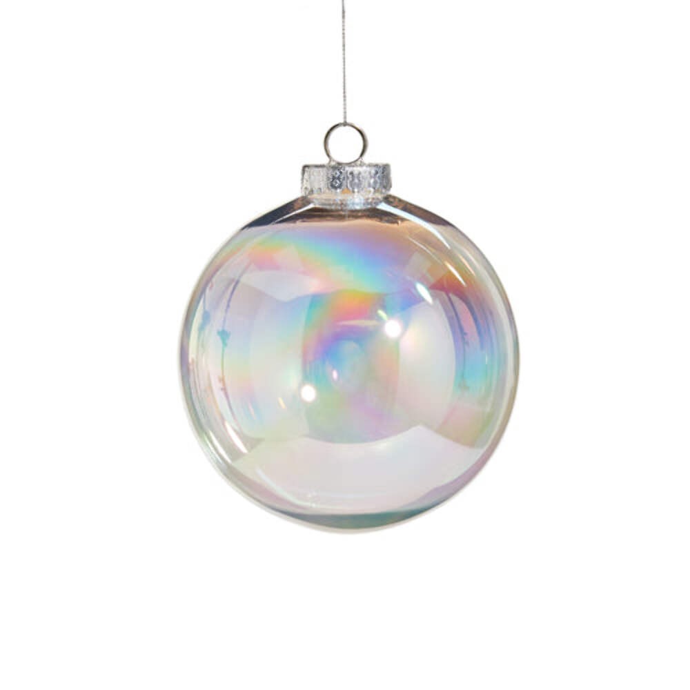 Shatterproof Seamless Clear Iridescent Ball Ornament 6
