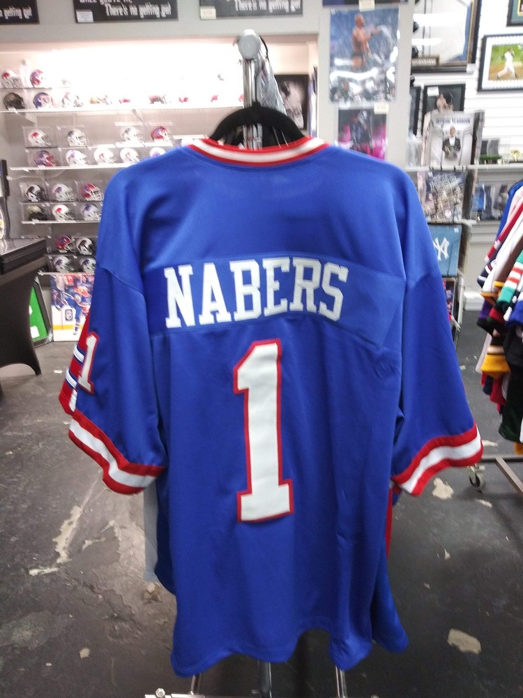 Malik Nabers New York Giants Sewn Stitched Custom Blue Jersey Size Xl