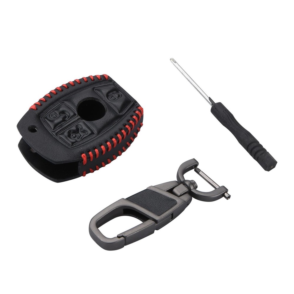 3-Buttons Car Remote Key Fob Case Holder Cover Chain For Mercedes Benz E a