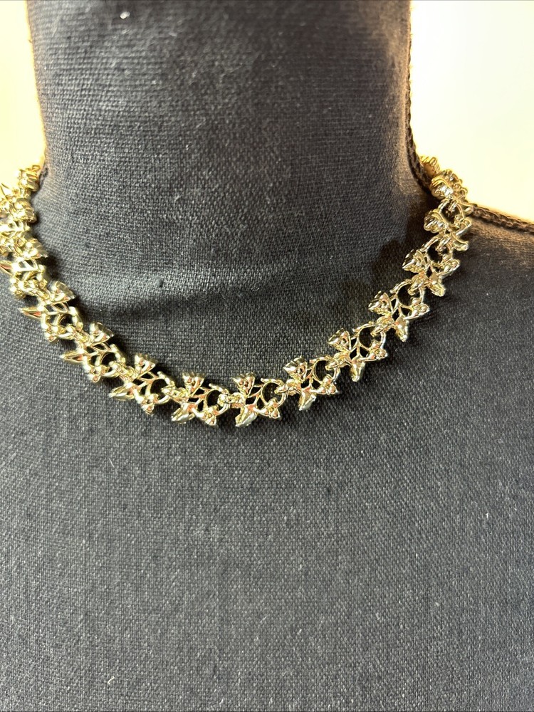 Vintage Coro Gold Tone Choker Necklace 17