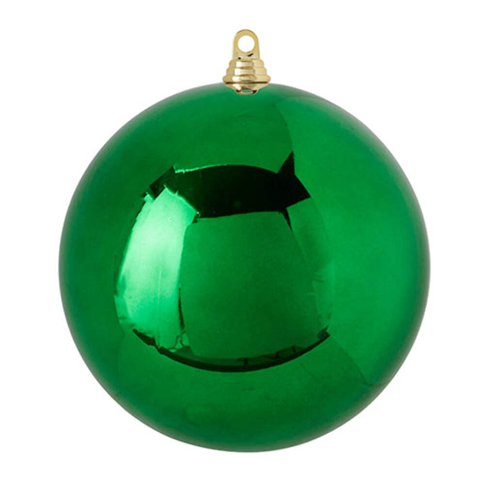 Shiny Dark Green Ball Shatterproof Ornament 10 Inch Diameter