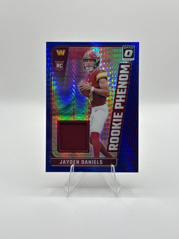 Jayden Daniels (Rookie) #RPB-JDS Blue Hyper Rookie Phenom 2024 Panini - Donruss