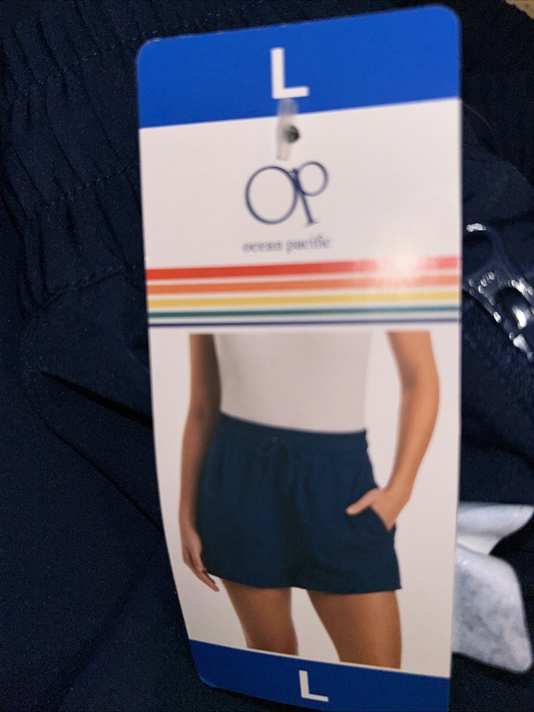 NWT Ocean Pacific Women's Board Short, Blue, Size Large Tr