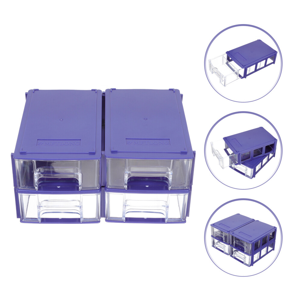 4-Piece Hardware and Craft Drawer Organizer Storage Bins for Photos