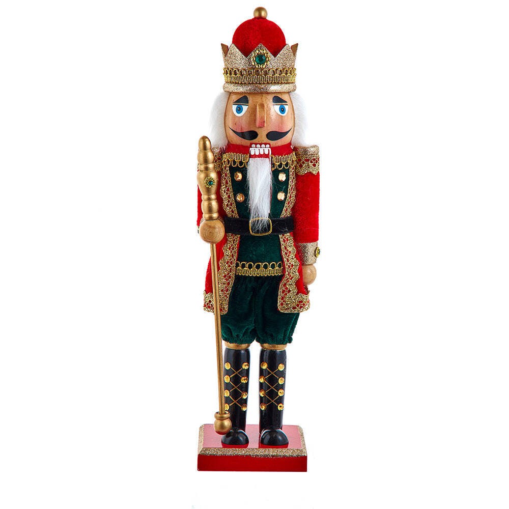 Regal Red and Green King Wooden Nutcracker 15