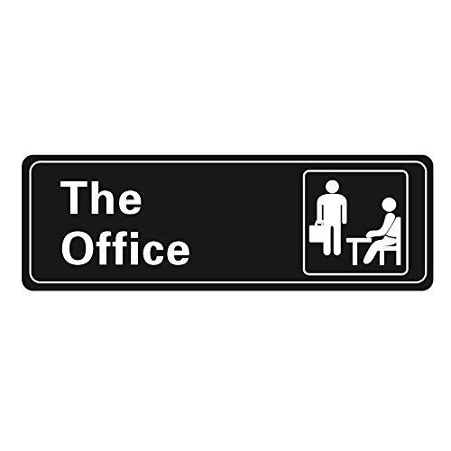 The Office Sign Self-Adhesive Sign 9 X 3 Inch Door or Wall Sign Name Plate