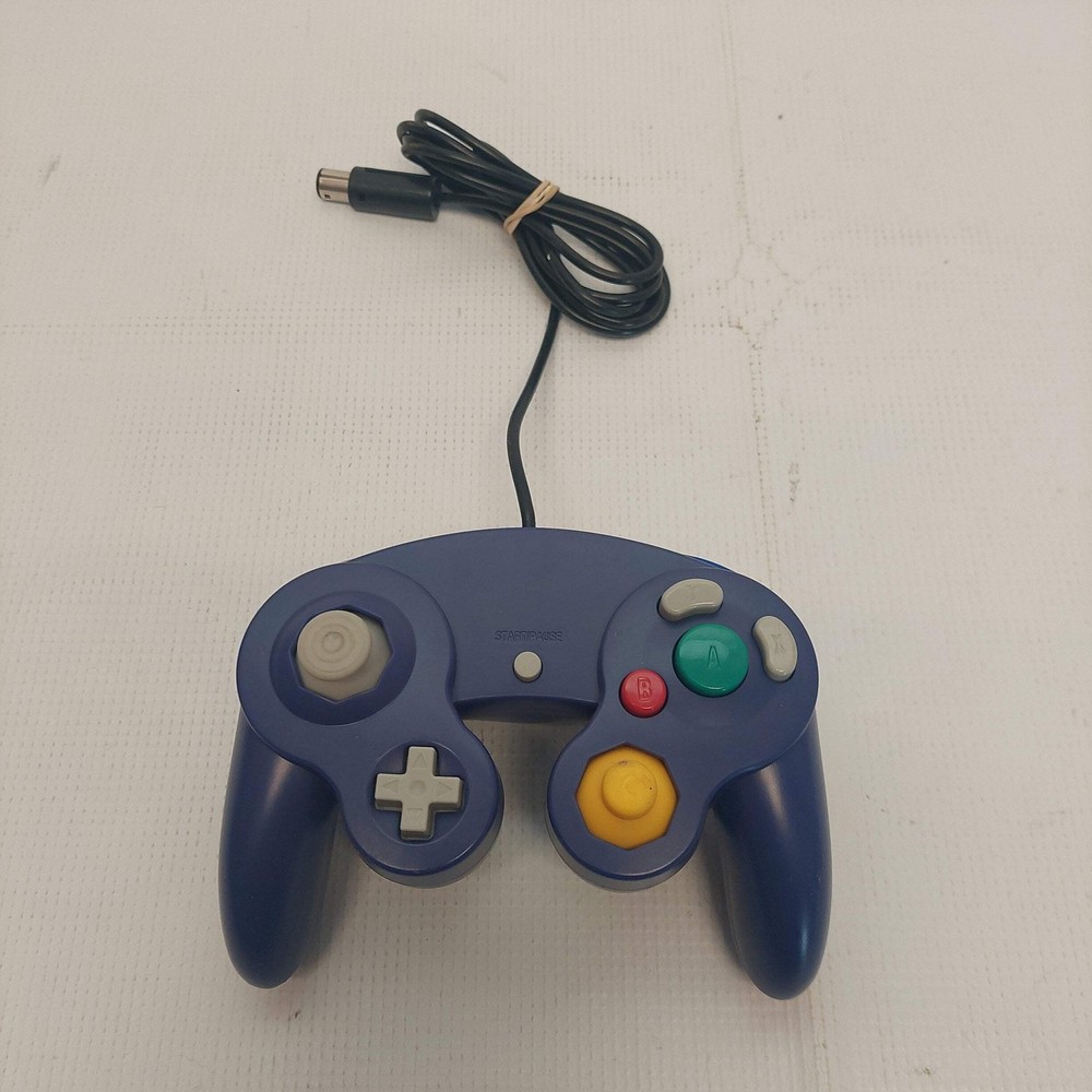 Third Party Nintendo GameCube Purple Wired Controller Tested-image