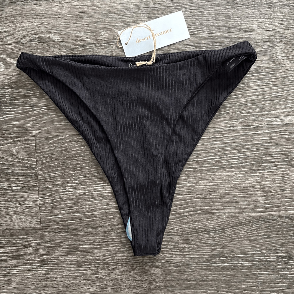 NWT Urban Outfitters Desert Dreamer Ribbed Black Bikini Bottoms Size 3X