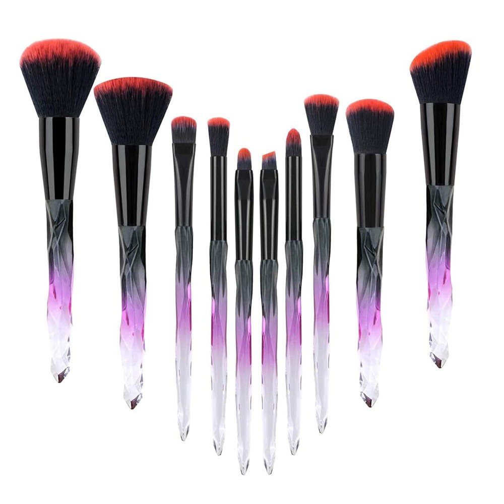 10PCS Makeup Brush Set Powder Foundation Eyeshadow Eyeliner Brushes Starter Kit