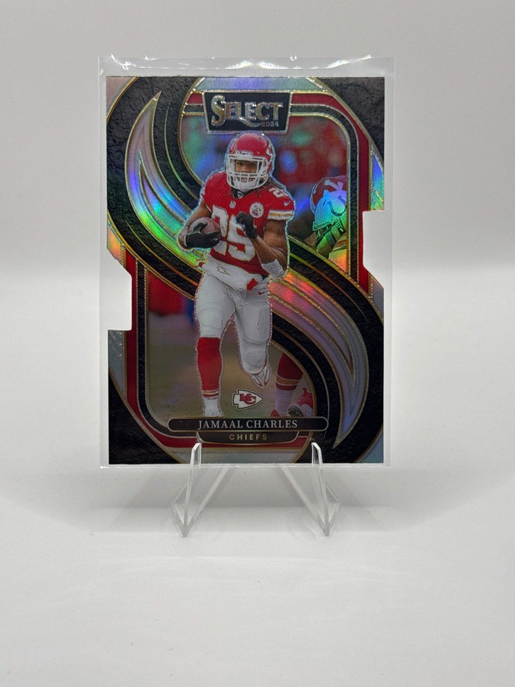 Jamaal Charles #166 Silver Prizm Die-Cut Premier Level 2024 Panini - Select Foot