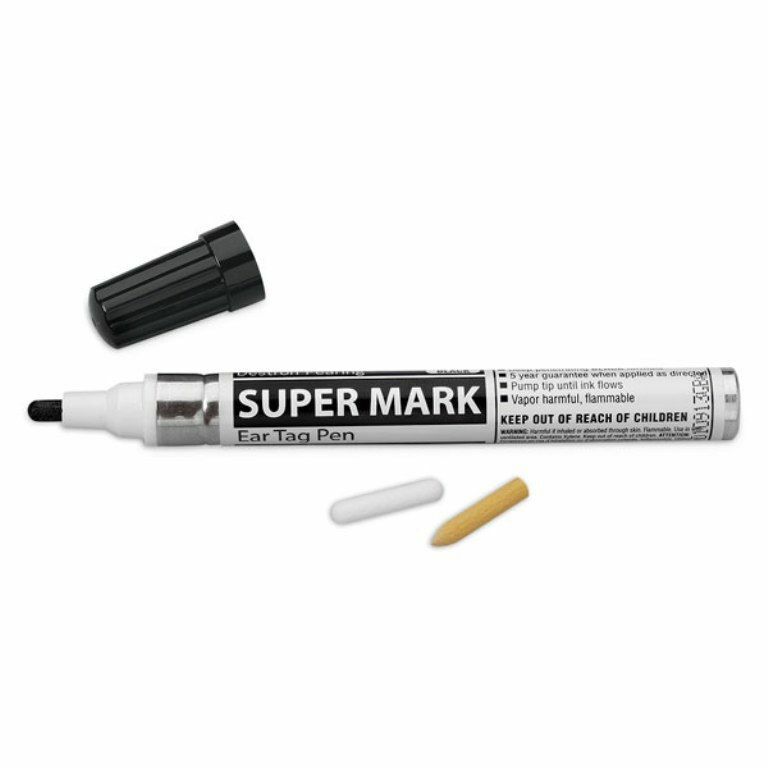 Fearing Felt Tip Ear Tag Marking Pen BLACK Super Mark 3 tips Cattle Swine Sheep