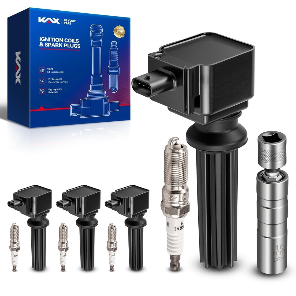 Set of 4 Ignition Coil Pack Spark Plugs for Ford Fusion Escape C-Max Transit