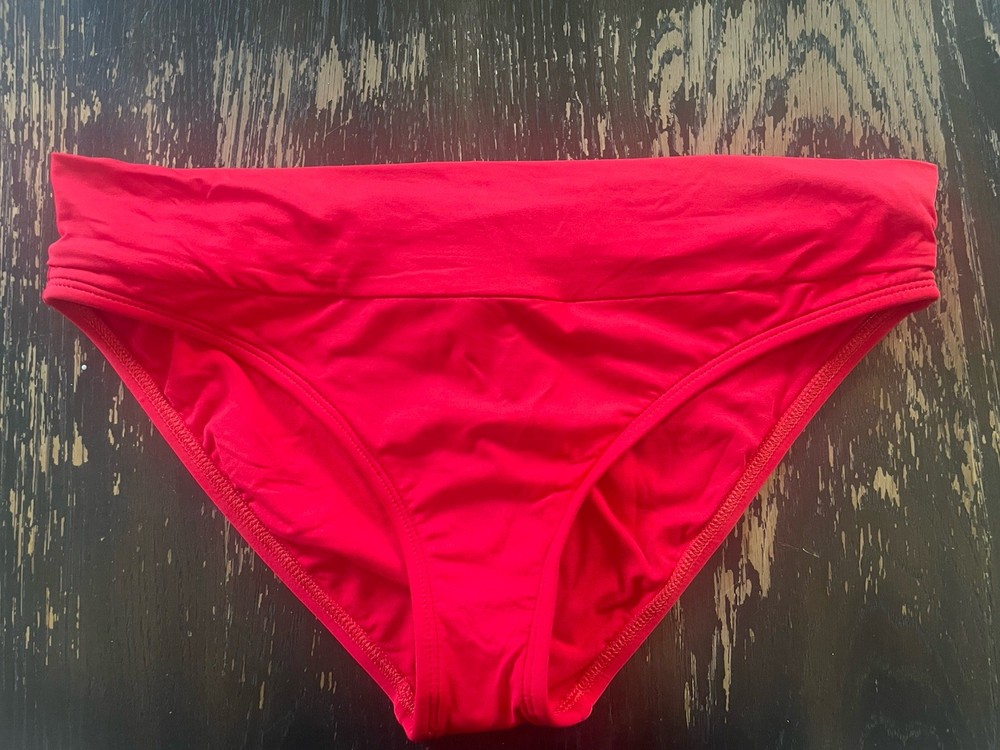 La Blanca Island Goddess Shirred Band Hipster Swimsuit Bottom Red  Size : 8