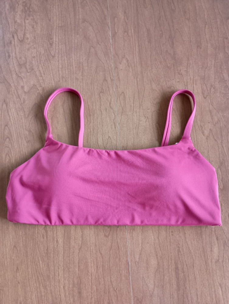 CRZ YOGA Women's Red Tiny Swimsuit Bikini Top Size Small 4/6