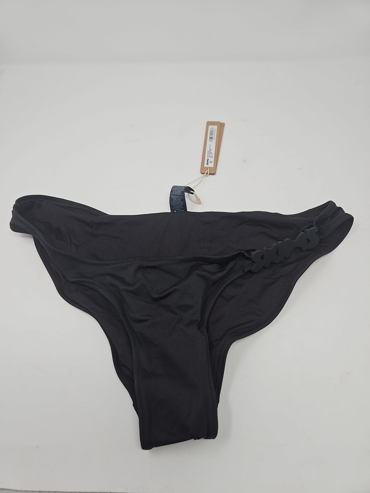 Skims Women’s Signature Swim Logo Bikini Bottom - Black Size S