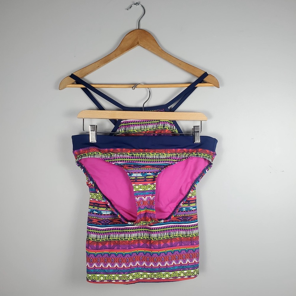 Title Nine Bodacious Tankini Set – Women’s Size M – Pink Paisley Top & Bottom