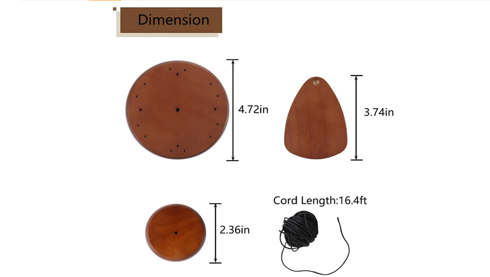 Wind Chime Parts Replacement, 20 PCS Wood Wind Chime Repair Kit Including round