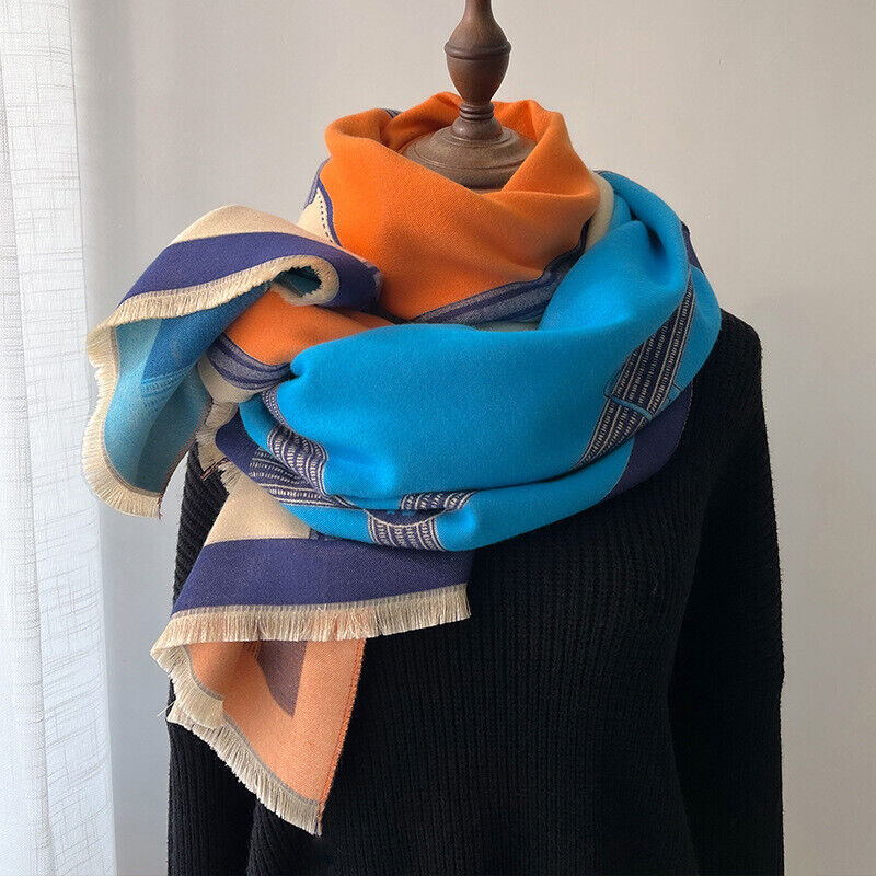 Imitate Cashmere Long Block Shawl for Men & Women 185x65cm Hijab Scarf